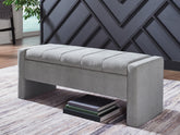 Prime Furniture - Ashley Furniture - Akselman Storage Bench - Storage Bench / Gray / 50"W x 19"D x 19"H - A3000744